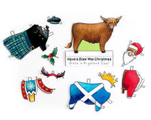 Load image into Gallery viewer, Dress a Highland Cow Christmas Card