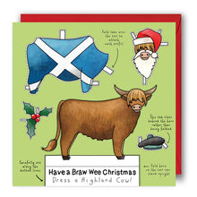Load image into Gallery viewer, Dress a Highland Cow Christmas Card