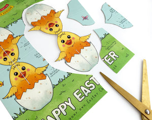 'Make your Own Easter Chick' Easter Card