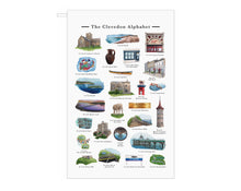 Load image into Gallery viewer, The Clevedon Alphabet Tea Towel