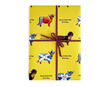 Load image into Gallery viewer, Highland Cow Birthday Gift Wrap