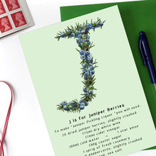 Load image into Gallery viewer, personalised birthday card for her name beginning with j