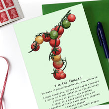 Load image into Gallery viewer, personalised birthday card for her name beginning with t