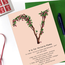 Load image into Gallery viewer, personalised birthday card for her name beginning with v