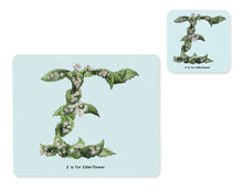 Load image into Gallery viewer, fruit and vegetable alphabet placemat and matching coaster letter e
