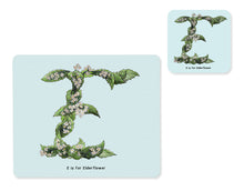Load image into Gallery viewer, fruit and vegetable alphabet placemat and matching coaster letter e