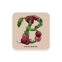 Load image into Gallery viewer, personalised foodie gift idea alphabet coaster letter b