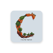 Load image into Gallery viewer, personalised foodie gift idea alphabet coaster letter c