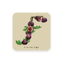 Load image into Gallery viewer, personalised foodie gift idea alphabet coaster letter f
