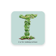 Load image into Gallery viewer, personalised foodie gift idea alphabet coaster letter i