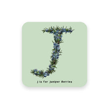 Load image into Gallery viewer, personalised foodie gift idea alphabet coaster letter j