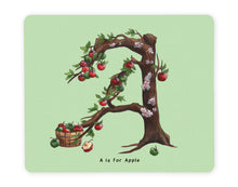 Load image into Gallery viewer, letter a initial placemat gift idea for vegan
