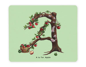 letter a initial placemat gift idea for vegan