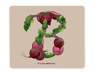 letter b personalised alphabet placemat gift idea for family