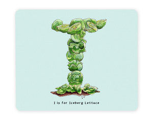 letter i alphabet placemat personalised gift idea for vegans