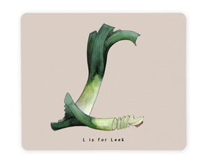 letter l vegetable print alphabet placemat personalised wedding gift idea
