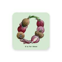 Load image into Gallery viewer, personalised foodie gift idea alphabet coaster letter o