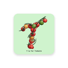 Load image into Gallery viewer, personalised foodie gift idea alphabet coaster letter t