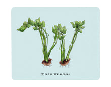 Load image into Gallery viewer, letter w alphabet placemat vegan gift idea for foodies