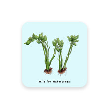 Load image into Gallery viewer, personalised foodie gift idea alphabet coaster letter w