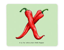Load image into Gallery viewer, letter x personalised foodie gift idea for chilli pepper lover
