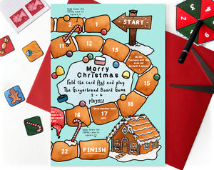 fun christmas cards for family gingerbread board game