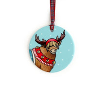 Load image into Gallery viewer, Highland Cow Christmas Tree Decorations
