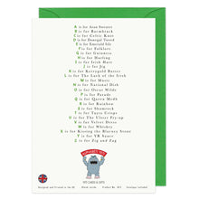 Load image into Gallery viewer, A Very Irish Alphabet Greeting Card