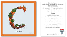 Load image into Gallery viewer, personalised kitchen wall art and recipe card alphabet letter c