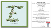 Load image into Gallery viewer, personalised kitchen wall art and recipe card alphabet letter e
