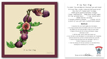 Load image into Gallery viewer, personalised kitchen wall art and recipe card alphabet letter f