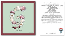 Load image into Gallery viewer, personalised kitchen wall art and recipe card alphabet letter g