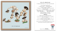 Load image into Gallery viewer, personalised kitchen wall art and recipe card alphabet letter m