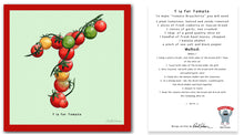 Load image into Gallery viewer, personalised kitchen wall art and recipe card alphabet letter t