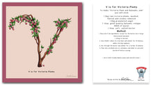 Load image into Gallery viewer, personalised kitchen wall art and recipe card alphabet letter v