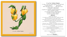 Load image into Gallery viewer, personalised kitchen wall art and recipe card alphabet letter y