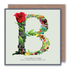 Load image into Gallery viewer, letter-b-birthday-card-for-children
