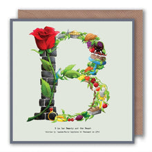 Load image into Gallery viewer, letter-b-birthday-card-for-children