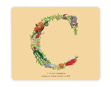Load image into Gallery viewer, letter c alphabet placemat personalised gift idea