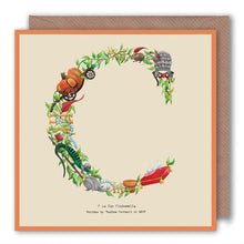 Load image into Gallery viewer, letter c birthday card