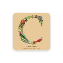 Load image into Gallery viewer, personalised gift idea alphabet coaster letter c