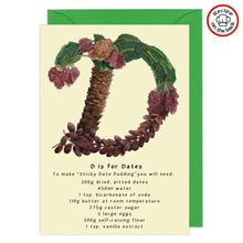 Load image into Gallery viewer, letter d personalised birthday card