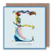 Load image into Gallery viewer, name-card-birthday-card-personalised-letter-e
