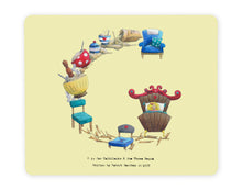 Load image into Gallery viewer, letter g alphabet placemat personalised place settings for wedding