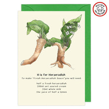 Load image into Gallery viewer, letter h personalised birthday card