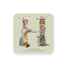 Load image into Gallery viewer, personalised gift idea alphabet coaster letter h
