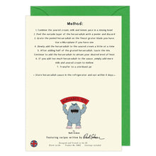 Load image into Gallery viewer, recipe greeting card horseradish