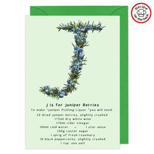 Load image into Gallery viewer, letter j personalised birthday card