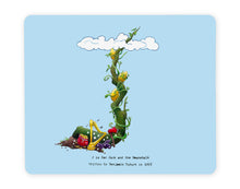 Load image into Gallery viewer, jack and the beanstalk letter j fairy tale placemat