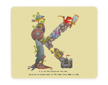 Load image into Gallery viewer, letter k personalised placemat gift idea for kids